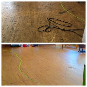 Before & After Floor Cleaning